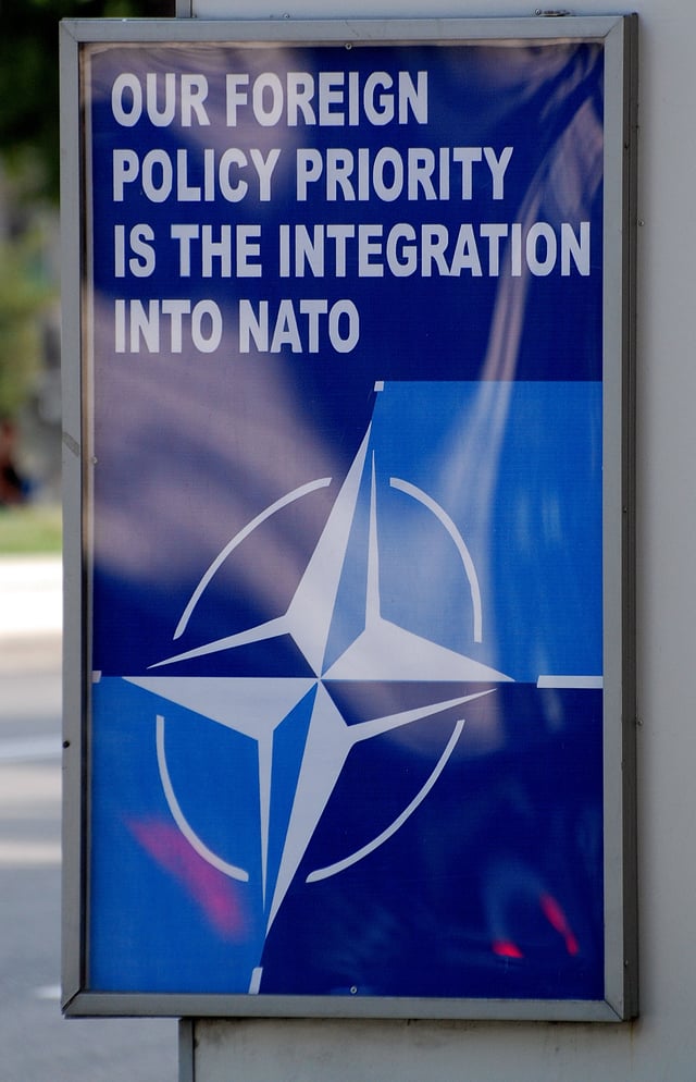 Pro-NATO poster in Tbilisi