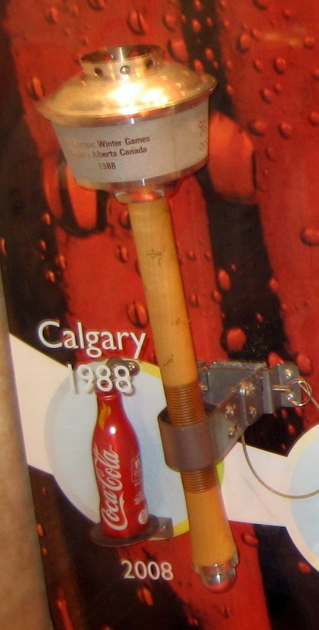 The Olympic Torch from the 1988 Winter Olympic Games in Calgary