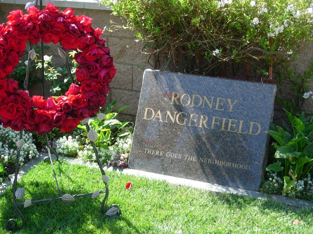 Dangerfield's headstone at Westwood Village Memorial Park Cemetery