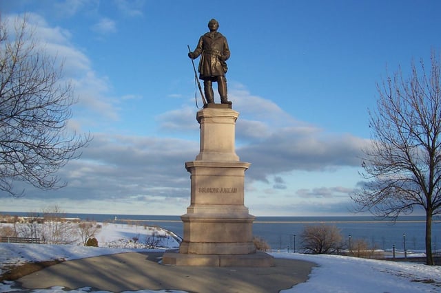 Statue of Solomon Juneau, who helped establish the city of Milwaukee