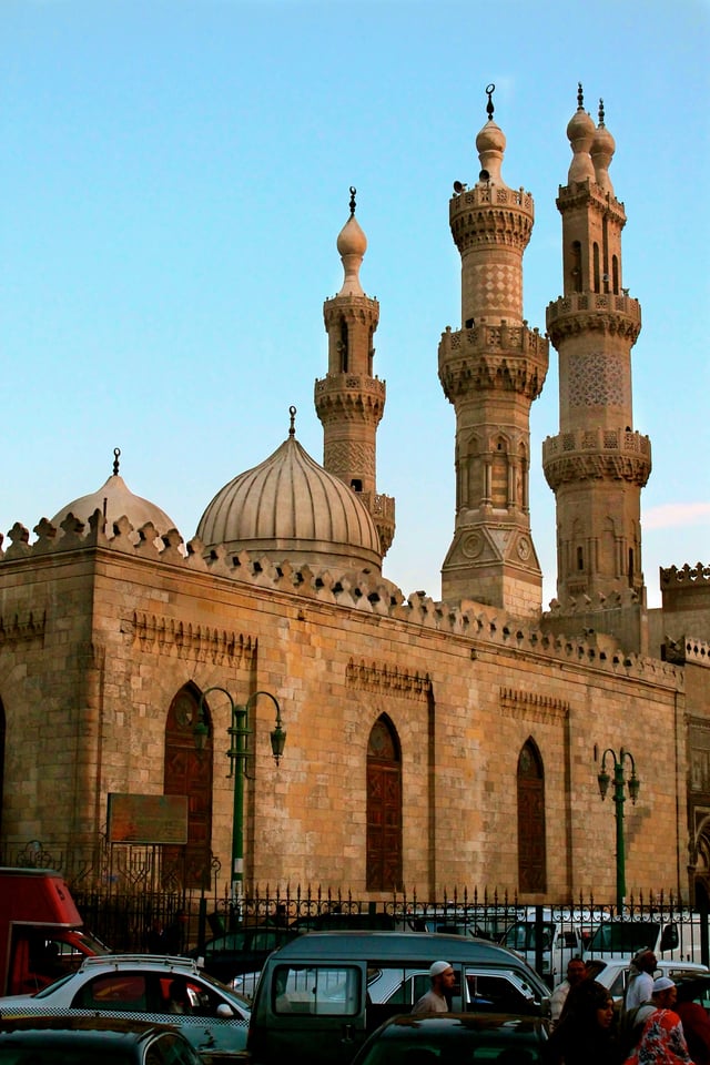 The Al-Azhar Mosque, of medieval Islamic Cairo.