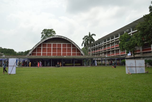 The Teacher-Student Centre in Dhaka University, designed by Constantinos Apostolou Doxiadis, is one of the major student hubs of the city