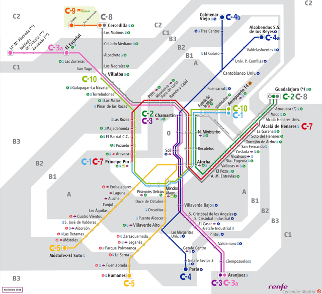 Cercanías Madrid Map