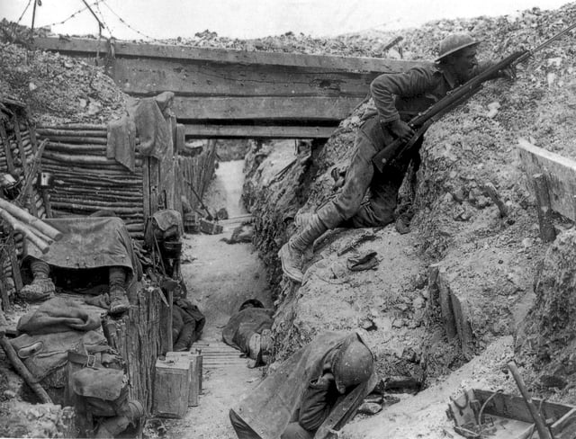 Trench warfare meant that the cavalry were held in reserve, waiting for "the gap"