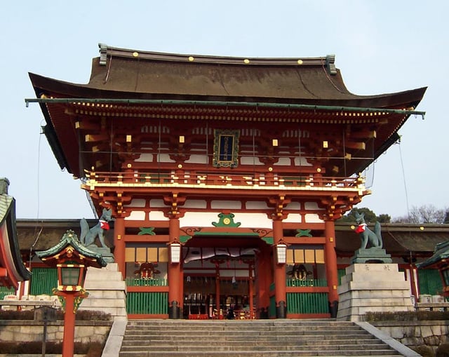 Fushimi Inari-taisha—Main Gate, one of the oldest shrines in Japan