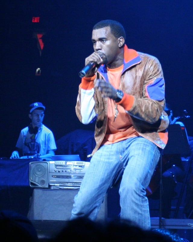 West performing in Portland in December 2005 as a supporting act for U2 on their Vertigo Tour.
