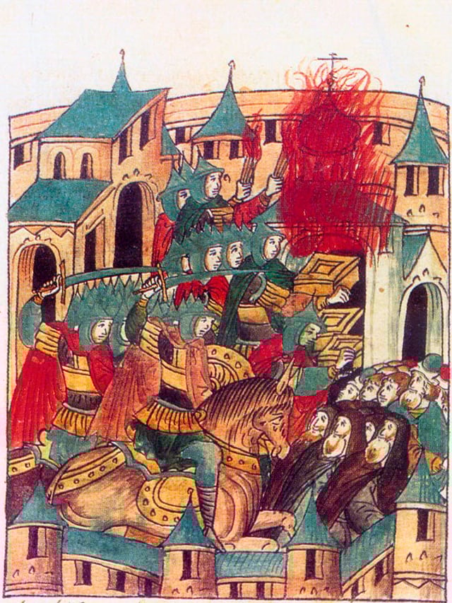 The sacking of Suzdal, by Batu Khan