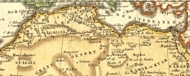 Barbary Coast of North Africa 1806.