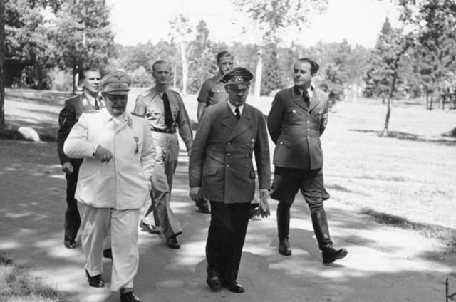 Göring with Hitler and Albert Speer, 10 August 1943