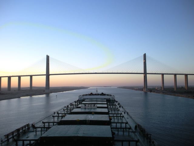 The Suez Canal Bridge.