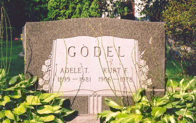 Gravestone of Kurt and Adele Gödel in the Princeton, N.J., cemetery
