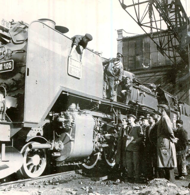 The 1000th locomotive built in Resita, 1955.