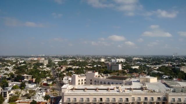 The city as seen from the 18th floor of the Hyatt Regency Hotel