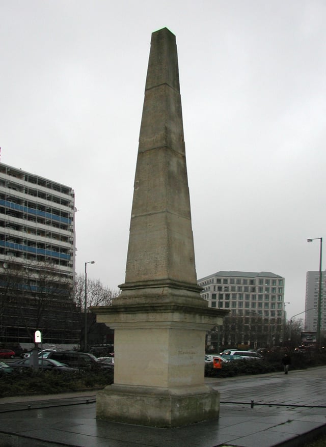 Reconstructed milestone in Berlin