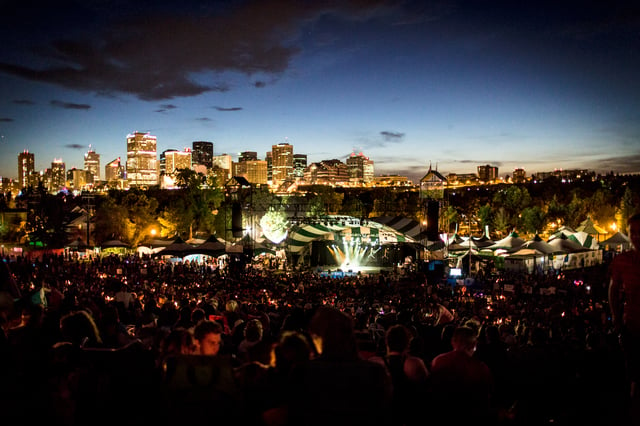 The Edmonton Folk Music Festival. Edmonton plays host to several large festivals each year.