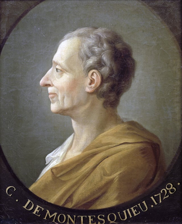 Montesquieu argued for the separation of the powers of government