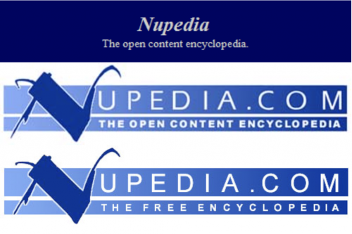 All three logos used by Nupedia.