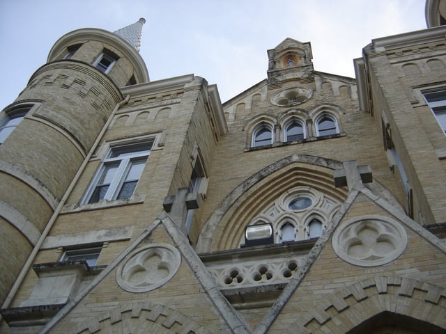 Our Lady of the Lake University of San Antonio, Texas, United States, built in the late 19th century-early 20th century, in the Gothic Revival style.