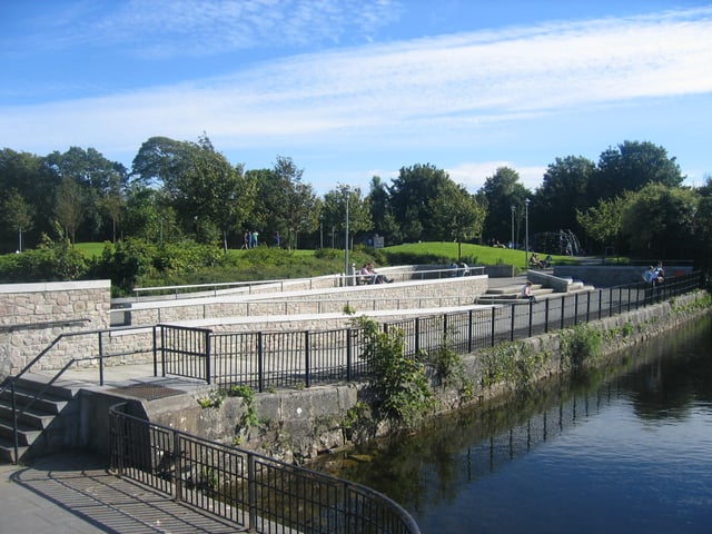 The Millennium Children's Park in Galway, next to one of the city's many canals.