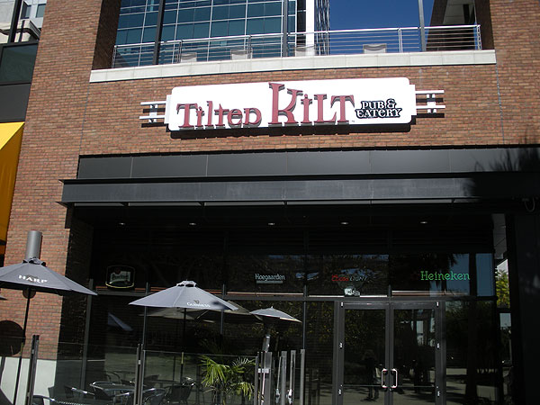 Facade of a Tilted Kilt adjacent to Petco Park, San Diego. This location closed in 2017.