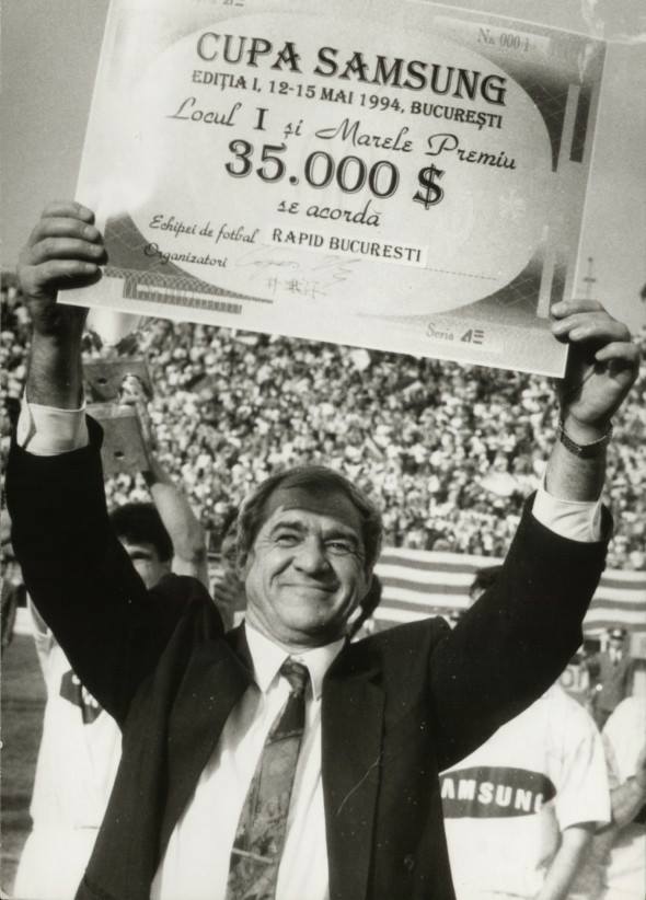 Viorel Hizo, Rapid coach a few times, here pictured in 1994, when he won Samsung Cup with "the Railwaymen".