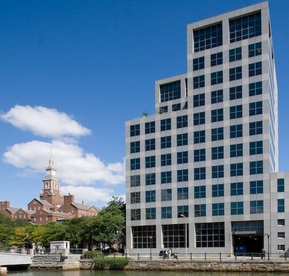 Brown's School of Public Health on the Riverwalk in Providence occupies a building designed by Edward Larrabee Barnes