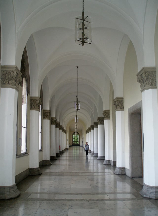 Colonnade in the first floor