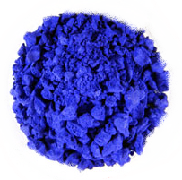Copper(II) gives a deep blue coloration in the presence of ammonia ligands.