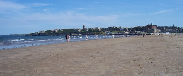 View of St Andrews from the West Sands.