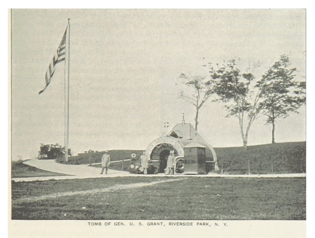 Temporary tomb in Riverside Park, 1893