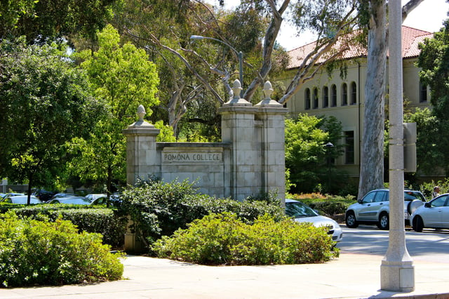 The College Gates originally marked the northern edge of Pomona's campus.