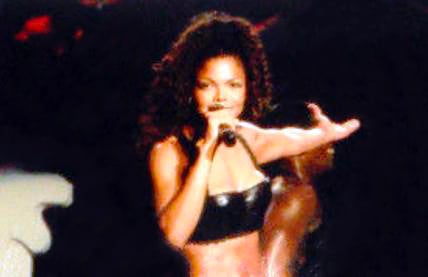 Jackson performing on one of the dates of her 1993–95 Janet World Tour