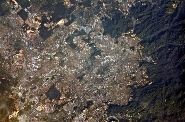A satellite view of Klang Valley or Greater Kuala Lumpur