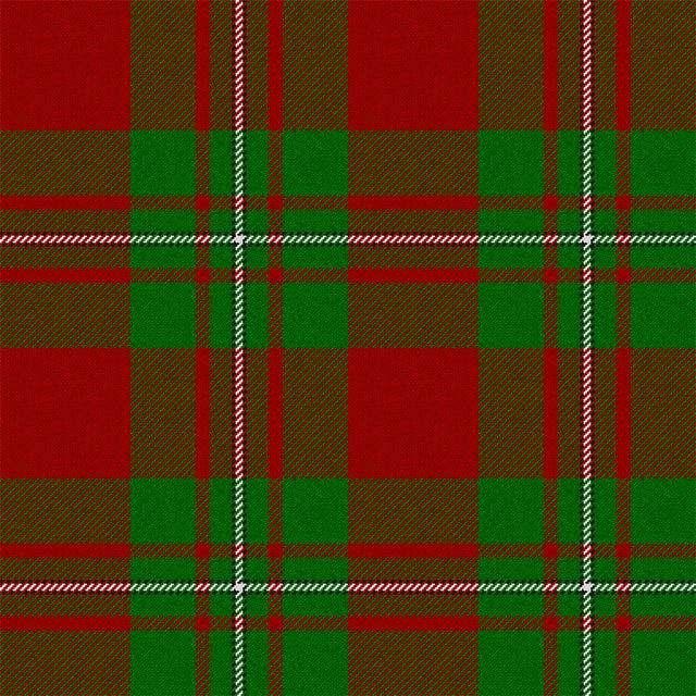 Clan tartan of the MacGregors. Distinctive patterns were adopted during the Victorian era.