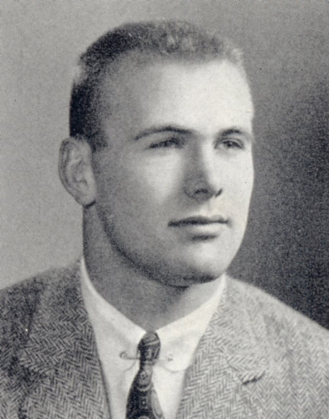 Rumsfeld's 1954 yearbook portrait from Princeton