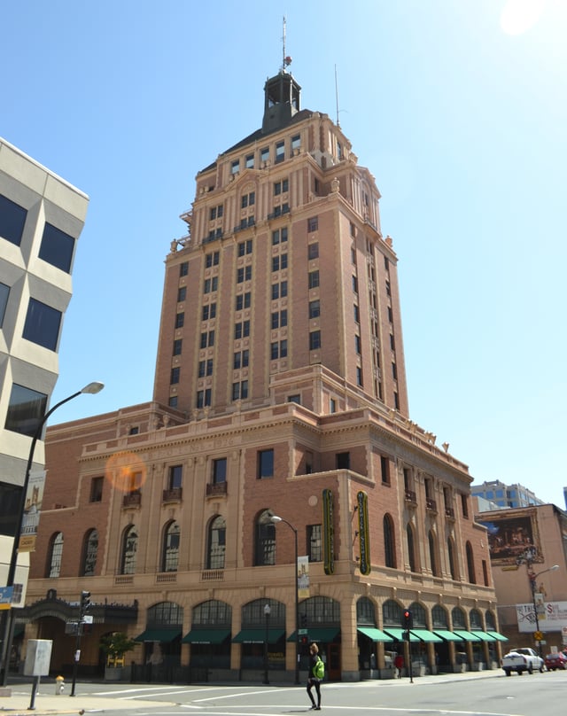 The Elks Tower was built in 1926 in an Italianate style.