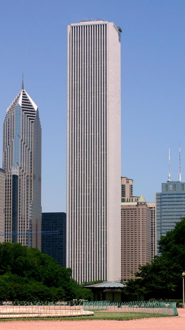 Aon Center in Chicago, which houses JLL's headquarters