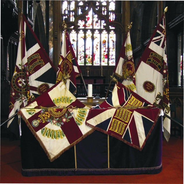 Regimental Colours of the 1st Battalion, Duke of Wellington's Regiment (West Riding), in Halifax Parish Church