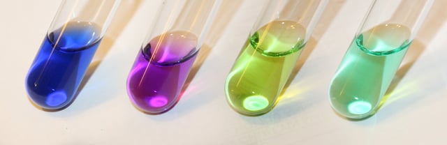 Color of various Ni(II) complexes in aqueous solution.