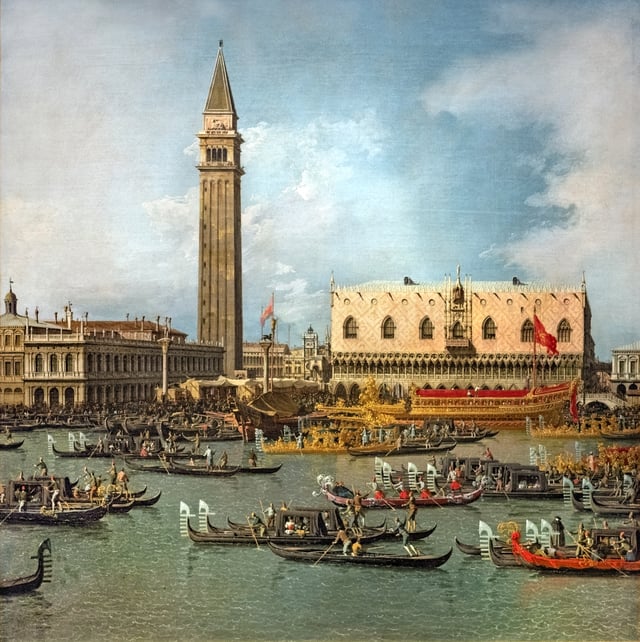 An 18th-century view of Venice by Canaletto.