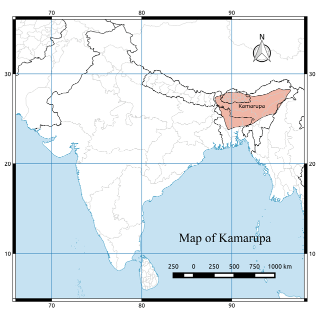 Kamarupa kingdom at its height