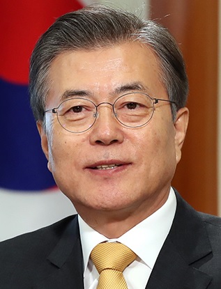 Current president of South Korea, President Moon Jae-in