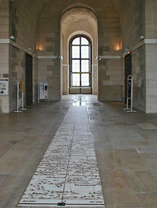 Meridian room of the Paris Observatory (or Cassini room): the Paris meridian is drawn on the ground.