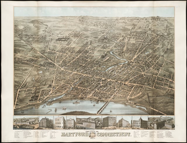 1877 map of Hartford