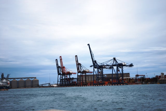 A portion of the port of Veracruz