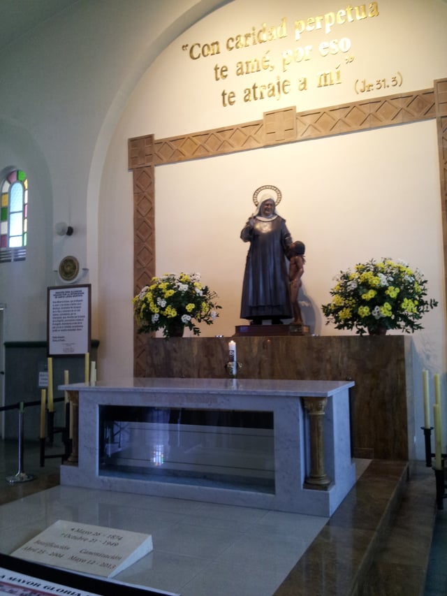 Tomb of Saint Laura Montoya Upegui.