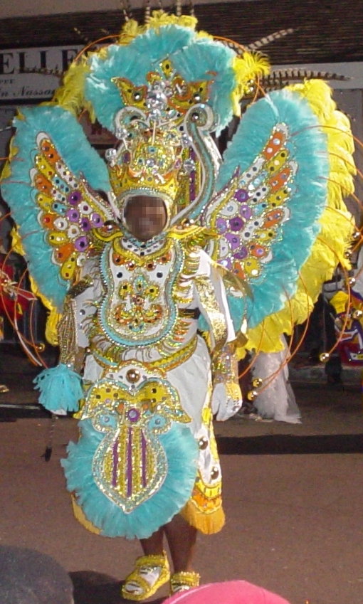 Junkanoo participant in costume during the 2006 Parade