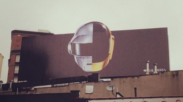 Billboard in New York City promoting Random Access Memories in March 2013