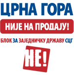 "Montenegro is not for sale": Logo of the Unionist (Opposition) Bloc
