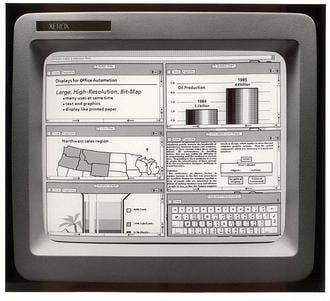 The Xerox Star 8010 workstation introduced the first commercial GUI.